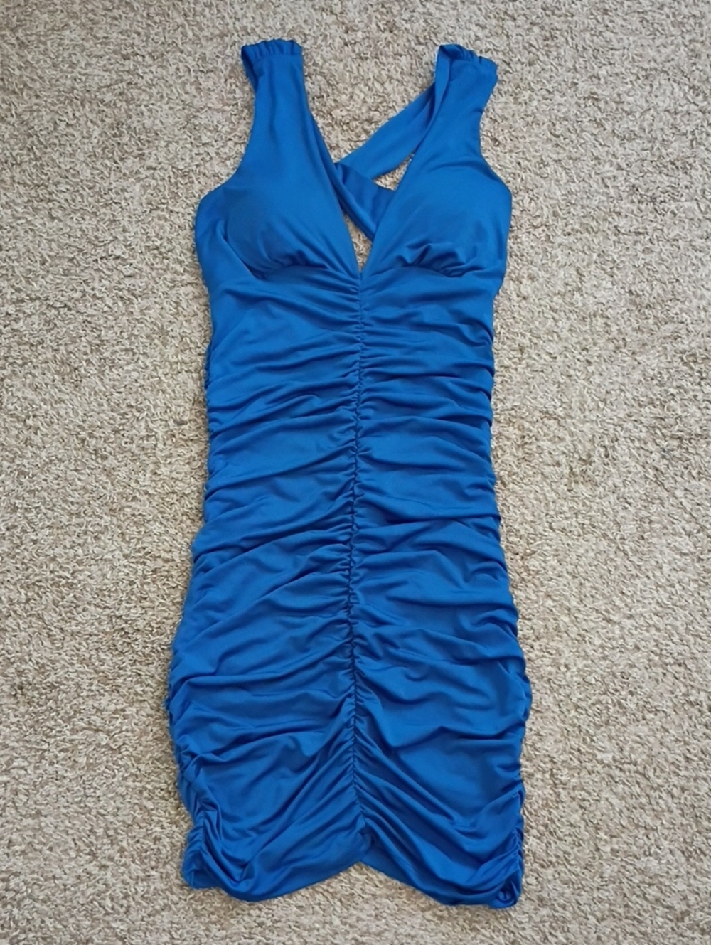 Vintage! Body Central Ruched V-Neck Mini Dress.